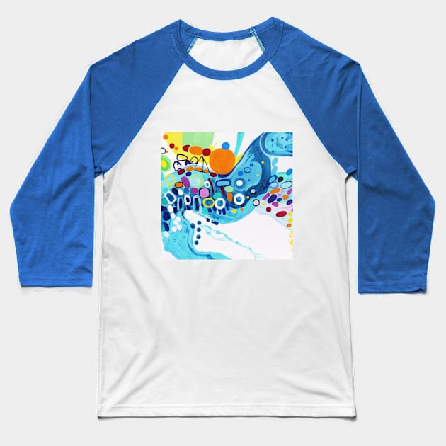 Jelly Bean Belly of Easter 2 Abstract Art Baseball T-Shirt by Encino